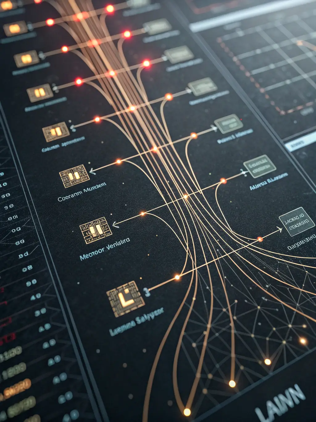 A visual representation of a neural network architecture, showcasing the layers and connections between nodes.